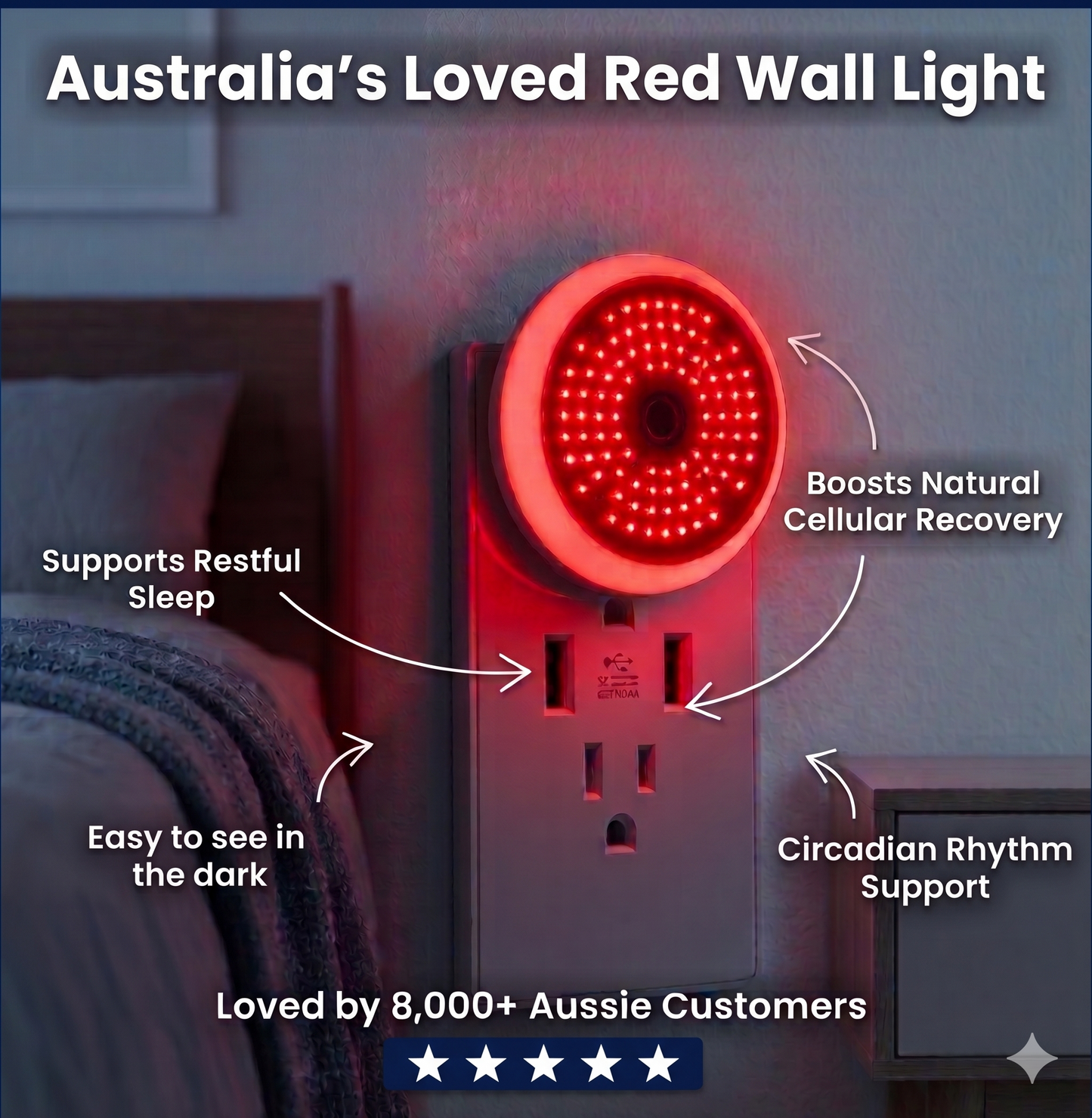 MyLittleDreamer™ Red LED Wall Light